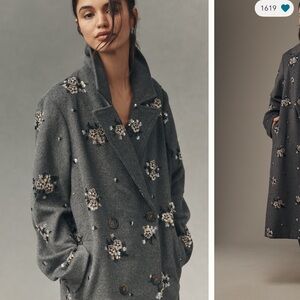 New Anthropologie embellished coat